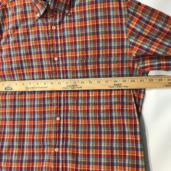 Paul and Shark Yachting Mens Medium Red Checkered Dress Shirt Made in Italy - Picture 5 of 7